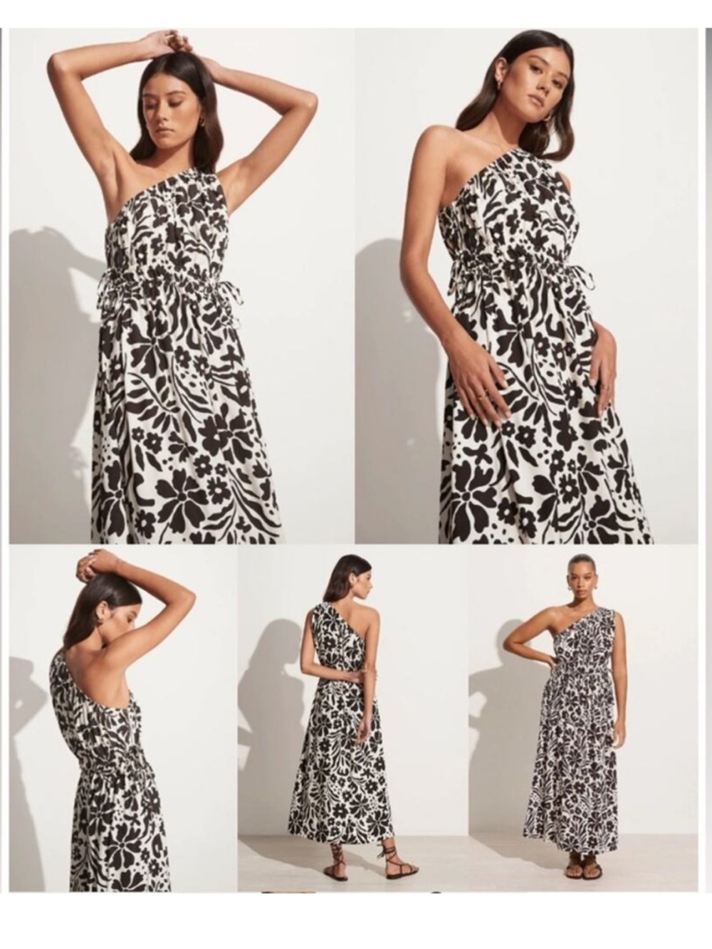 Faithfull the Brand Black and White Midi